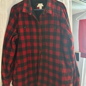 L.L. Bean Relaxed Fit Red and Black Jacket